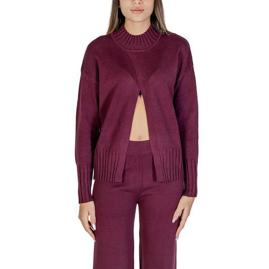 Purple Viscose Cardigan