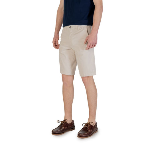 Bicolor Cotton Bermuda Shorts