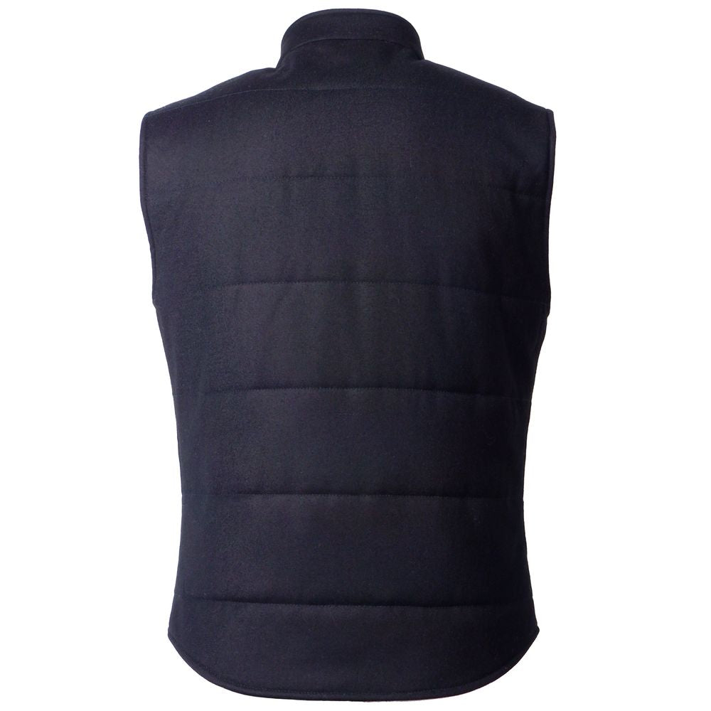 Blue Wool Sleveless Jacket