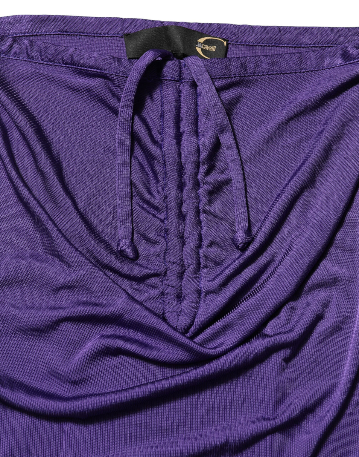 Purple Viscose Elastane Strapless Bodycon Dress