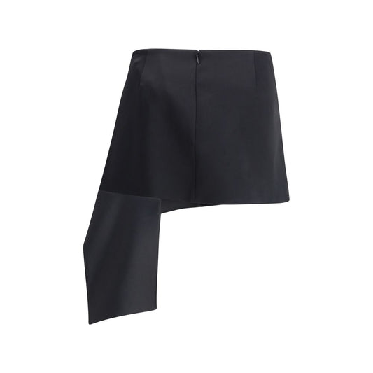 Black Triacetate Mini Skirt