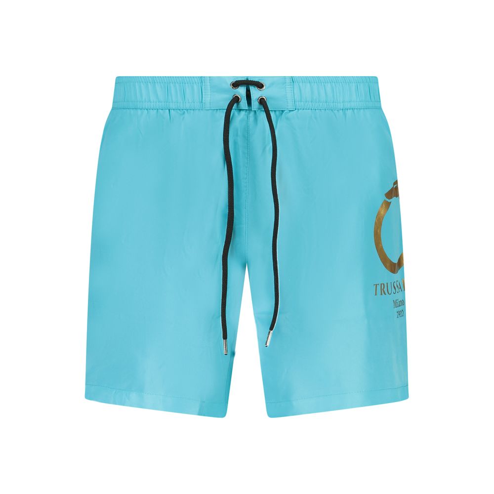 Blue Polyester Swimwear