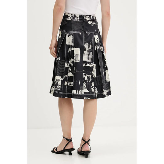 Black Cotton Women Skirt