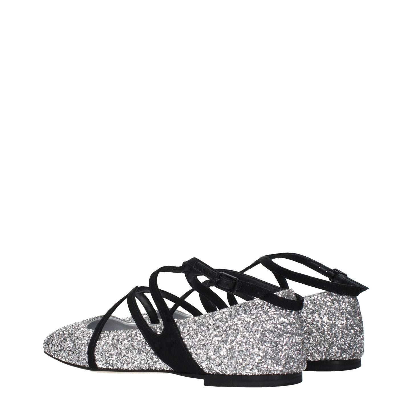 Gray Plastic Ballet Flats