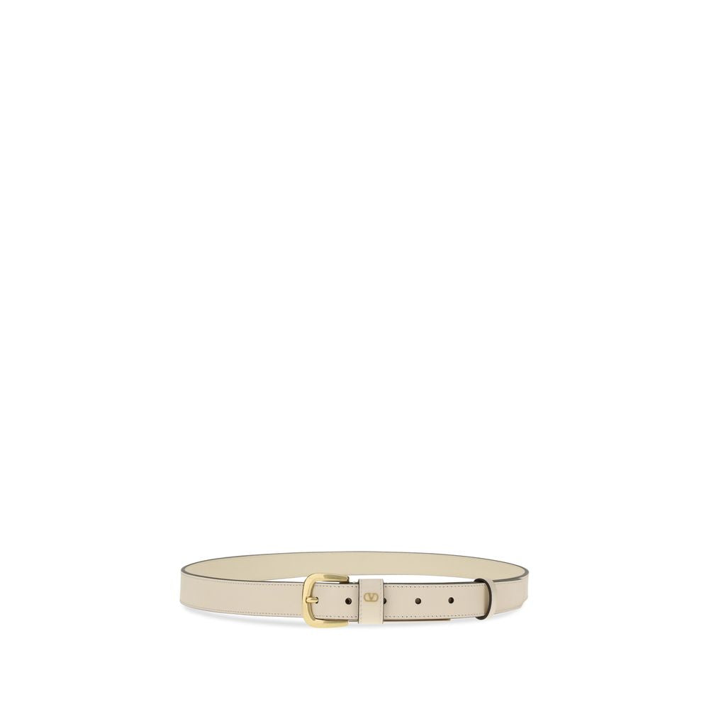 White Leather Regular Belt