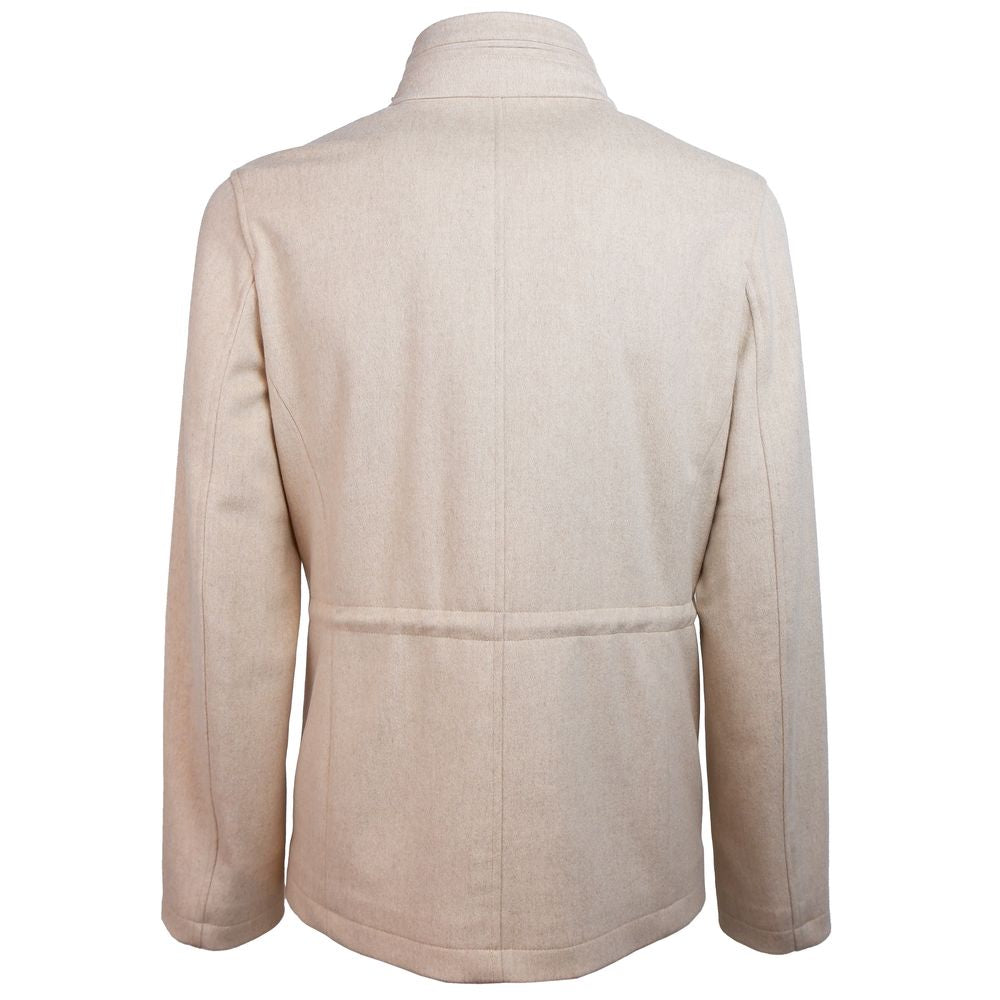 Beige Wool Jackets & Coat
