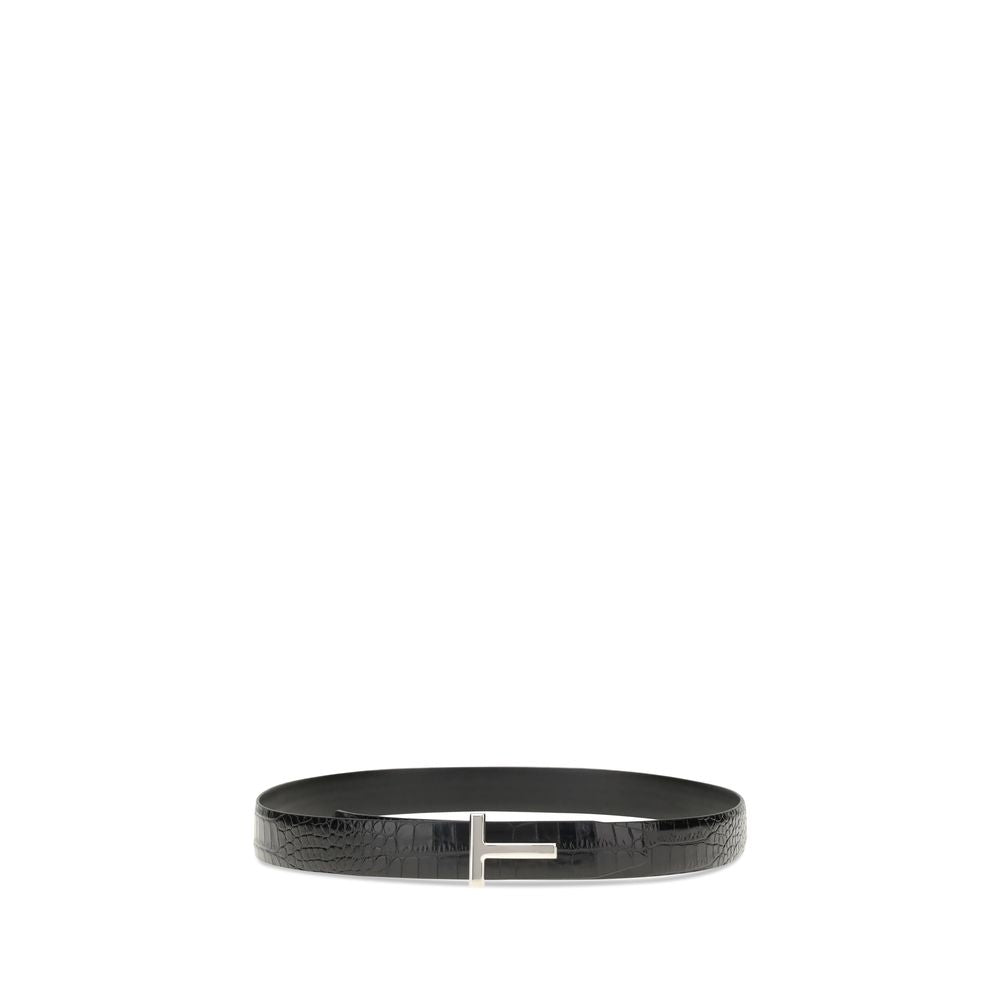 SHINY PRINTED CROC REVERSIBLE T BELT 30