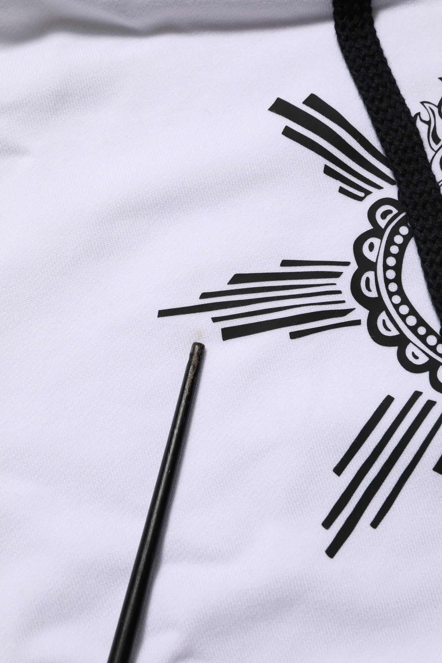 White Sacred Heart Hooded Sweatshirt Sweater