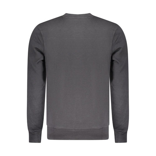 Black Cotton Men Sweatshirt