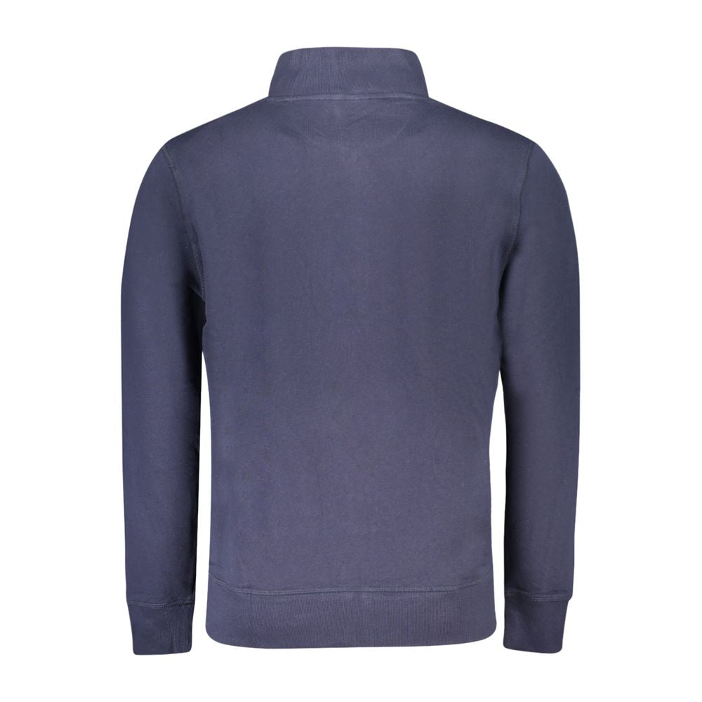 Blue Cotton Men Sweatshirt
