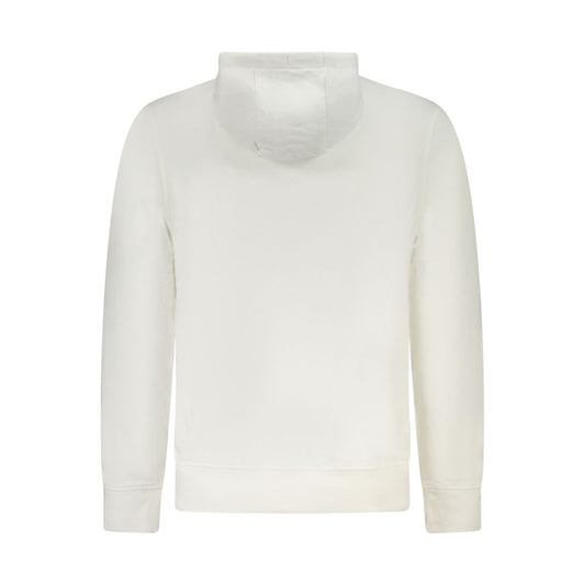 White Cotton Men's Hooded Sweatshirt