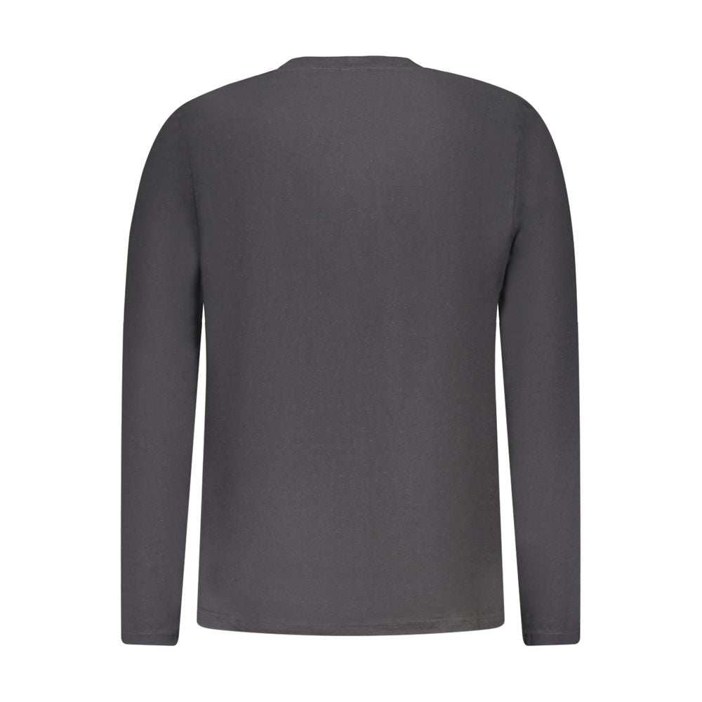 Black Cotton Men T-Shirt