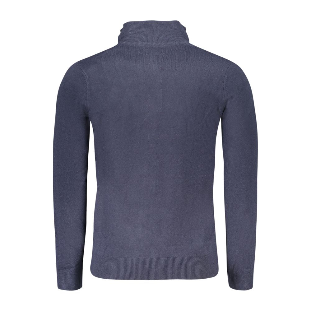 Blue Acrylic Men Sweater