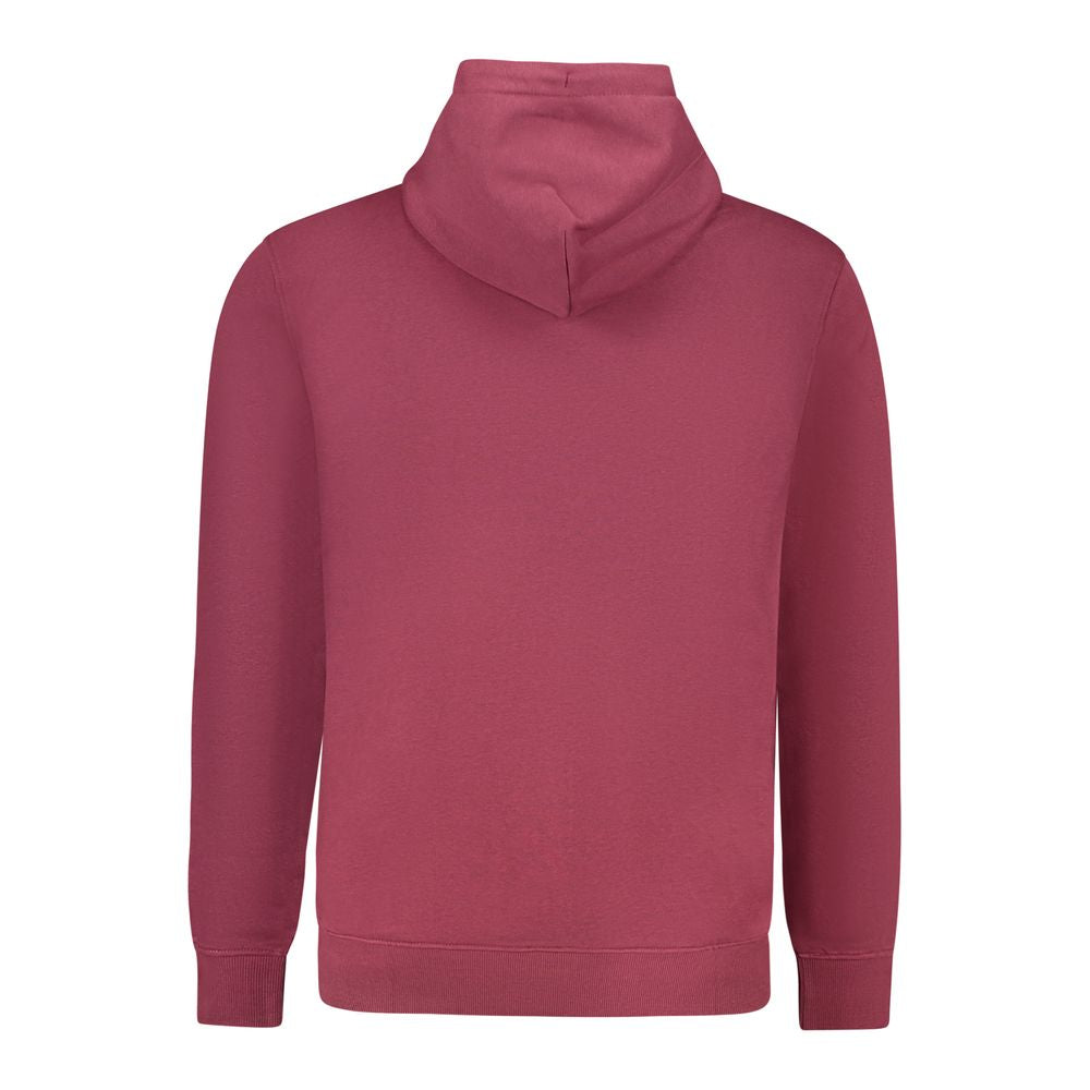 Red Cotton Men's Sweatshirt with Hood