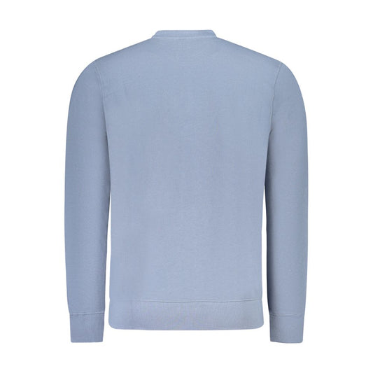 Blue Cotton Men Sweatshirt