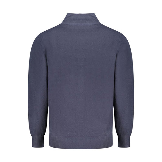 Blue Acrylic Men Cardigan