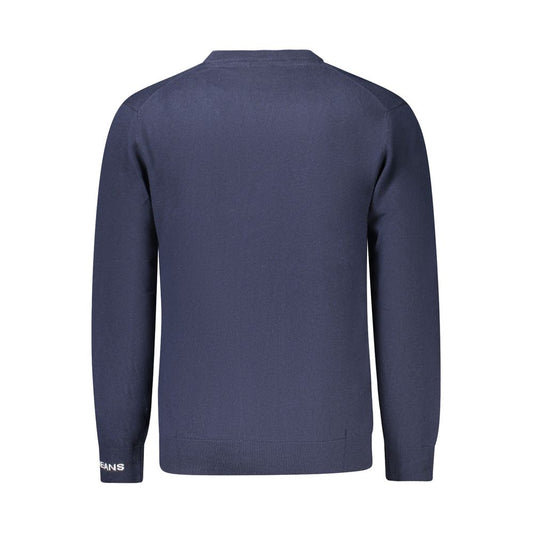 Blue Cotton Men's Sweater