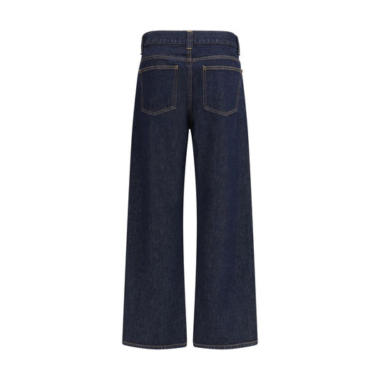 Blue Cotton Relaxed Fit Jeans