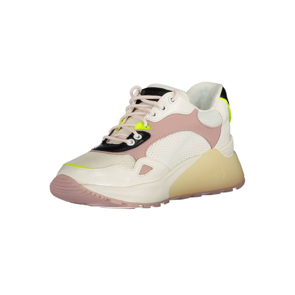White Polyester Sneaker
