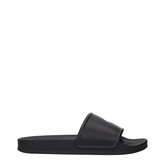 Black Cotton Slippers
