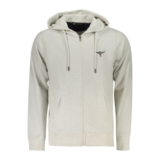 Gray Cotton Men Hoodie