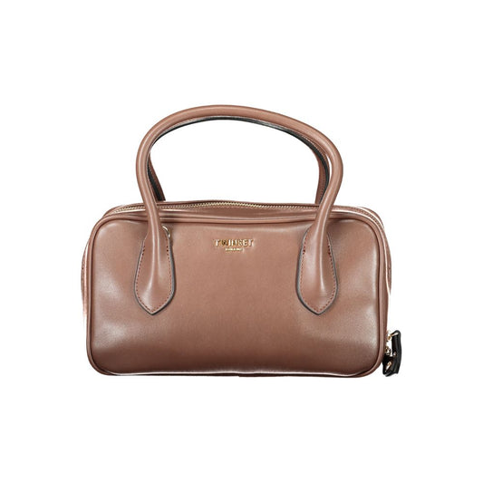 Brown Polyethylene Women Handbag