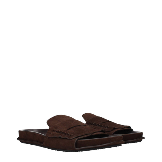 Brown Leather Slippers