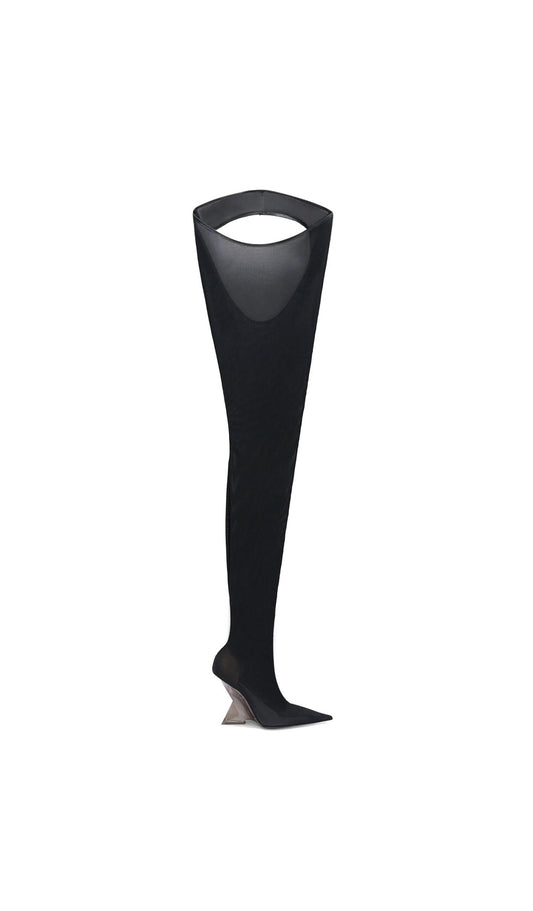 Black Fabric Over The Knee