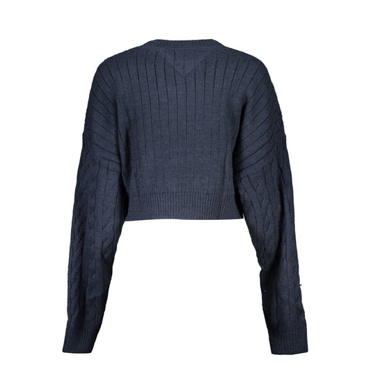 Blue Polyester Sweater