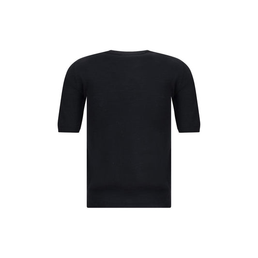 Black Fleece Wool Top