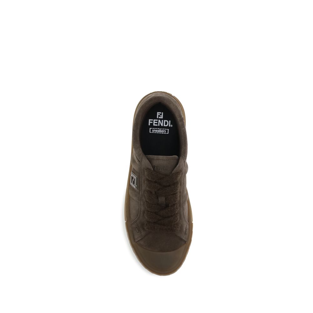 Brown Calf Leather Bos Taurus Low Top Sneakers