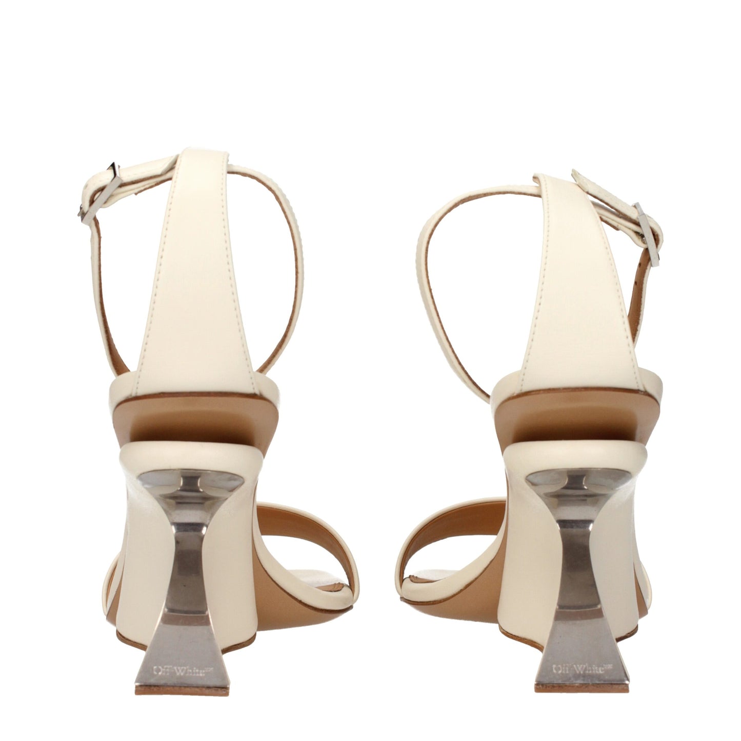Beige Leather Platforms