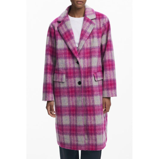 Pink Wool Women Coat