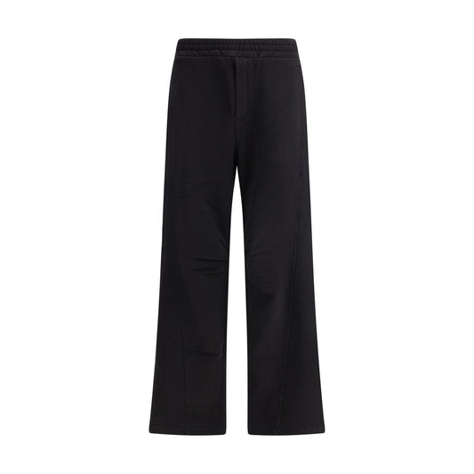 Black Cotton Casual Pants