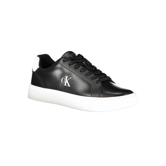 Black Polyurethane Men Sneaker