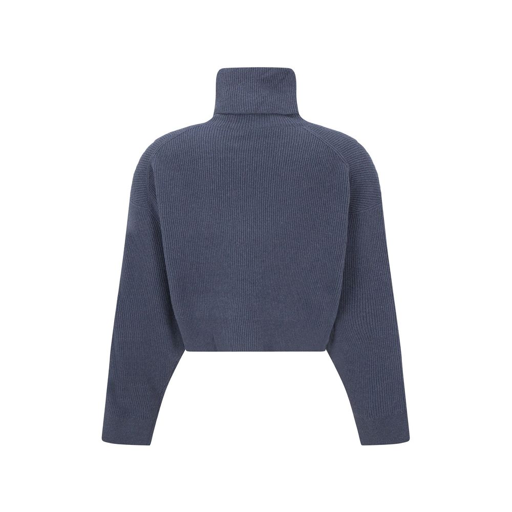 Blue Cashmere Turtleneck