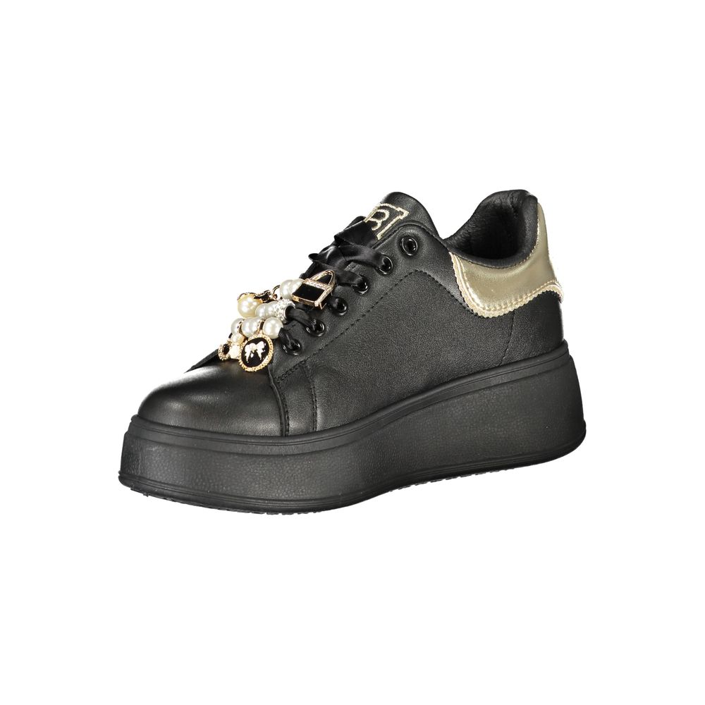 Black Polyester Sneaker