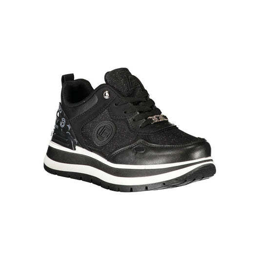 Black Polyester Sneaker