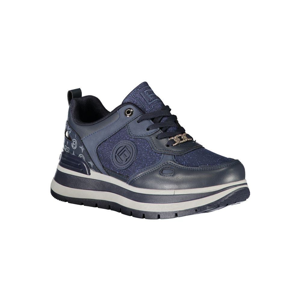 Blue Polyester Women Sneaker