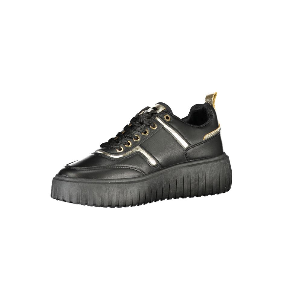 Black Polyester Sneaker