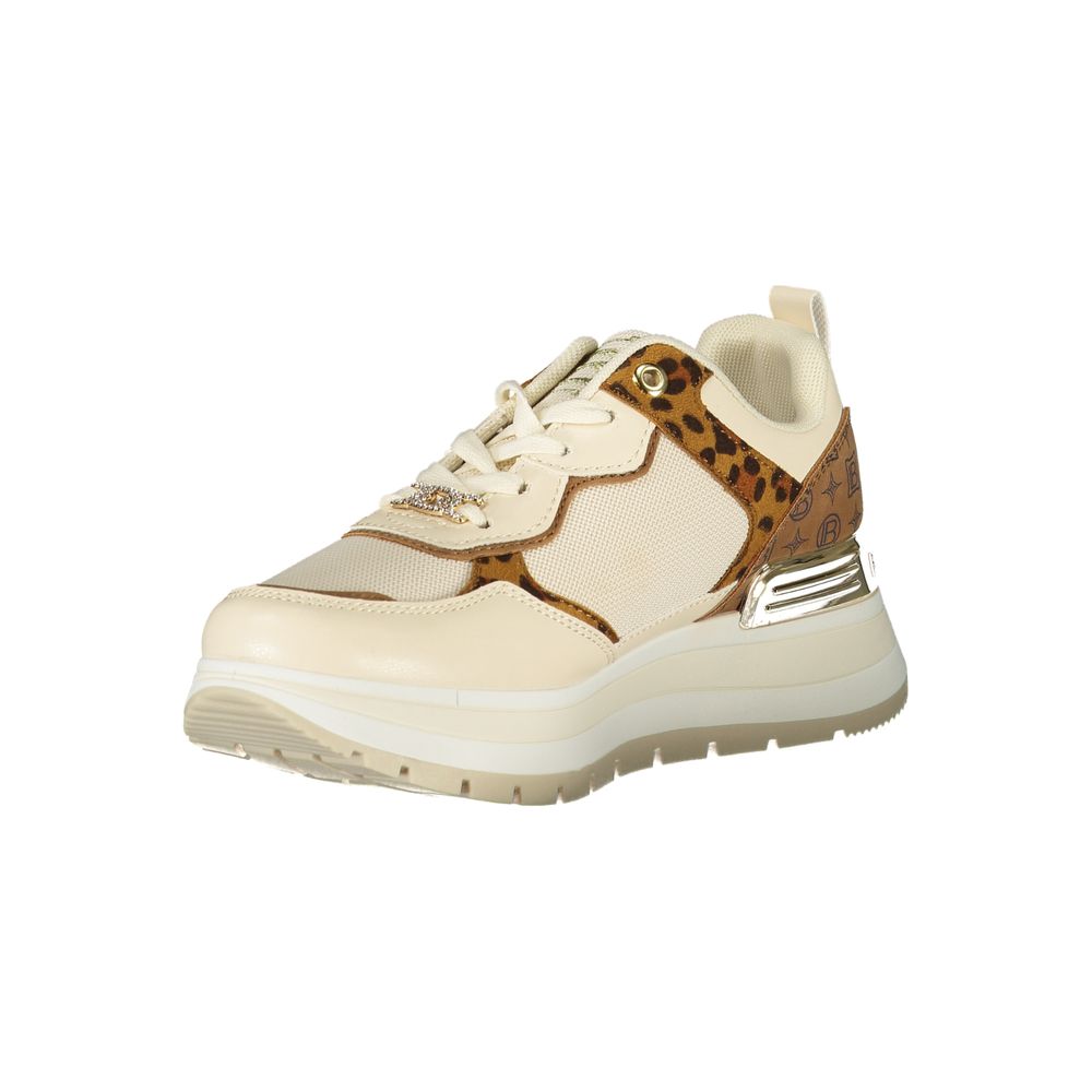 Beige Polyurethane Women Sneaker