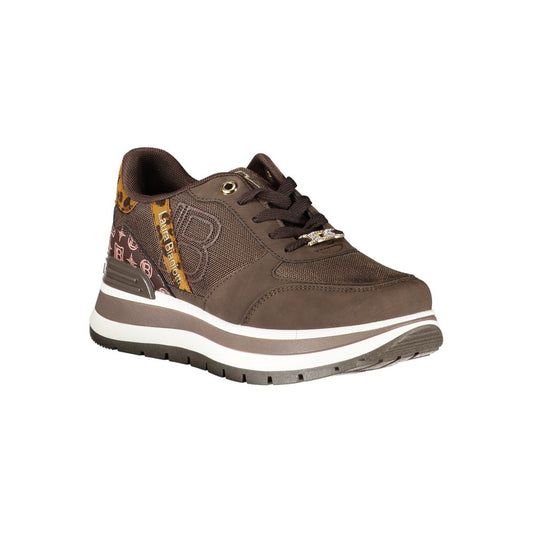 Brown Polyester Women Sneaker