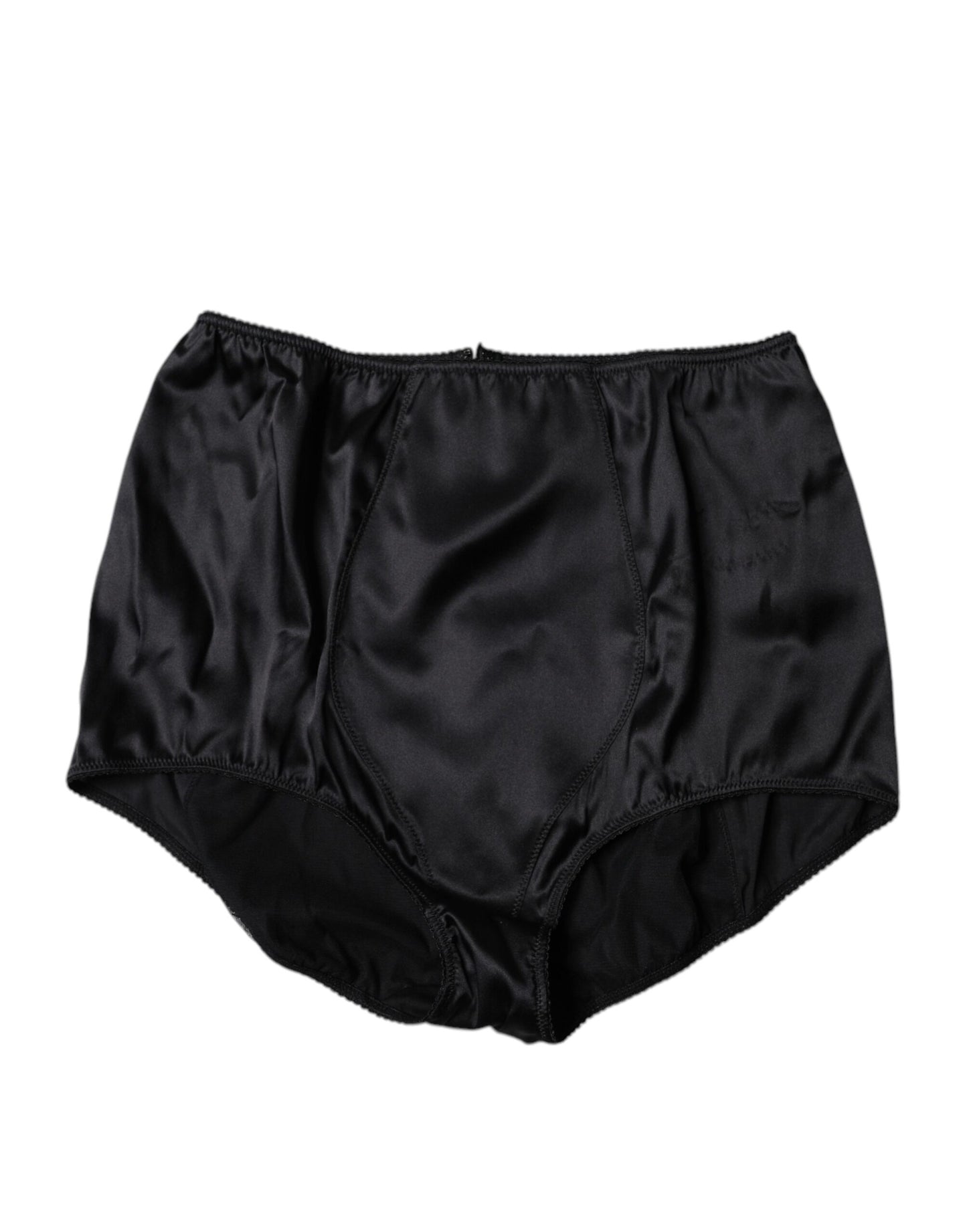 Black Silk Stretch High Waist Girdle Underwear