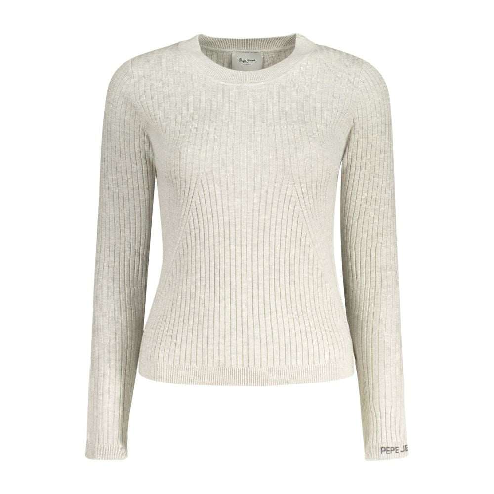 Gray Cotton Women Sweater