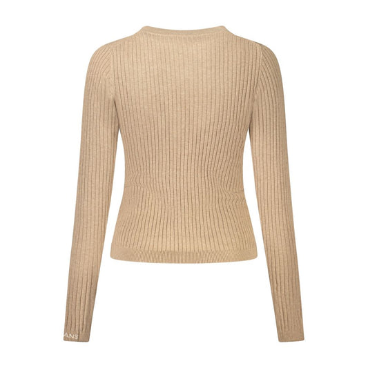 Beige Cotton Women's Sweater
