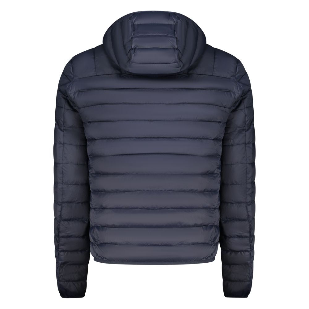 Blu Polyester Men Light Jacket