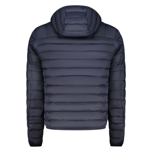 Blu Polyester Men Light Jacket