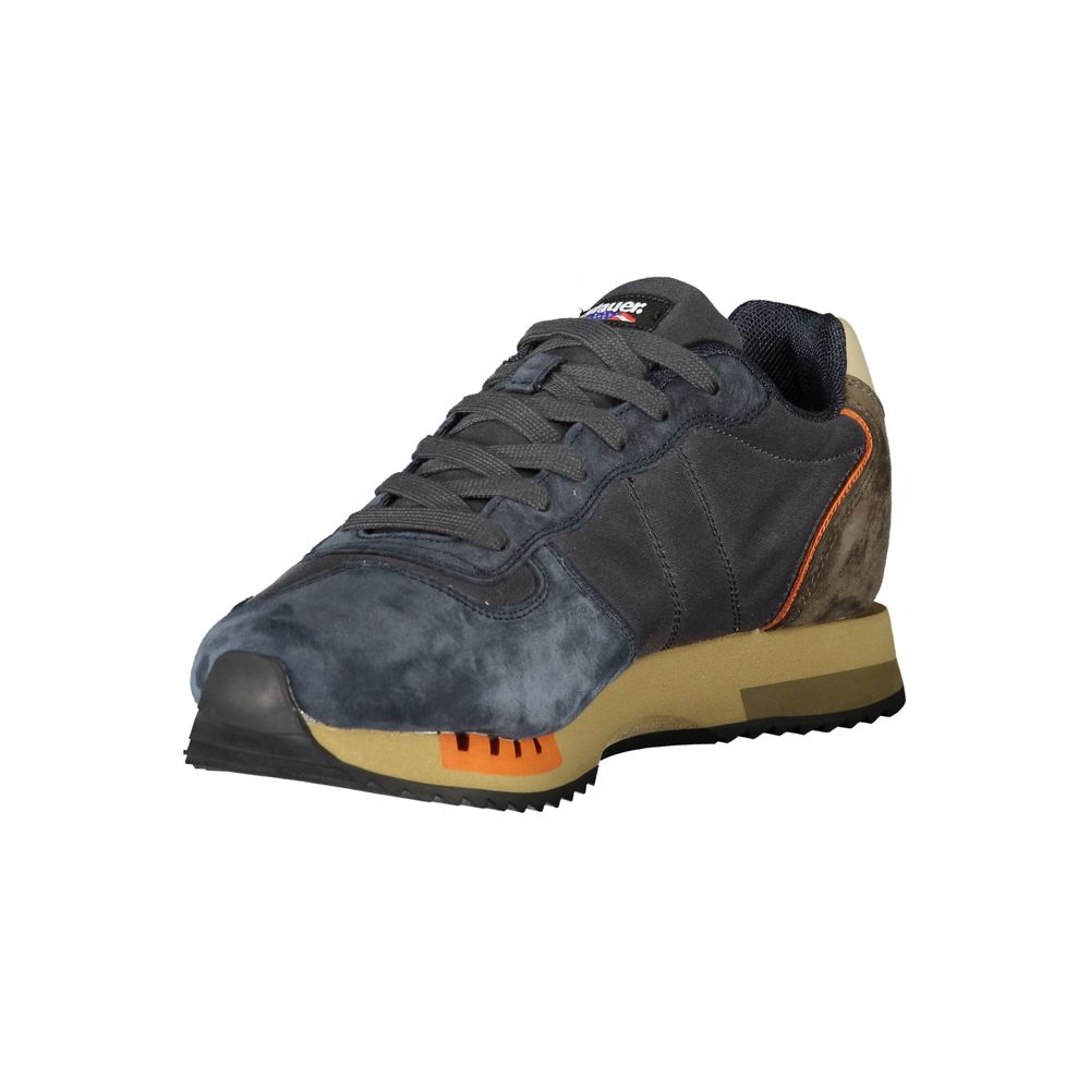 Blue Leather Men Sneaker