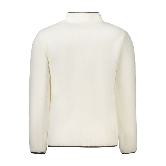 White Polyester Men Sweatshirt