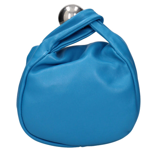 Blue Leather Handbag
